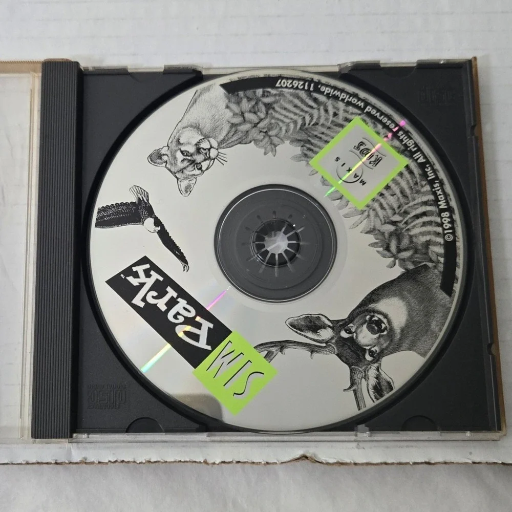VTG SimPark PC CD ROM Game 1998 Maxis Kids Windows 95 Retro Simulation Complete